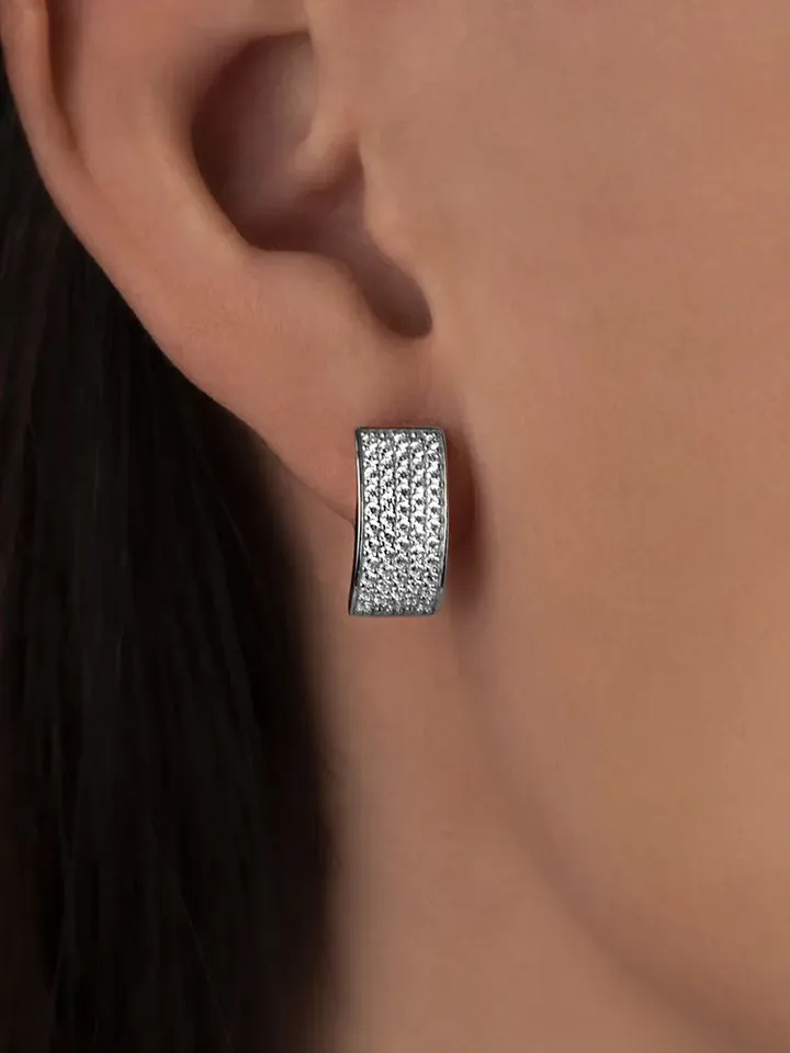 Women's earrings silver 925 with cubic zirconia
