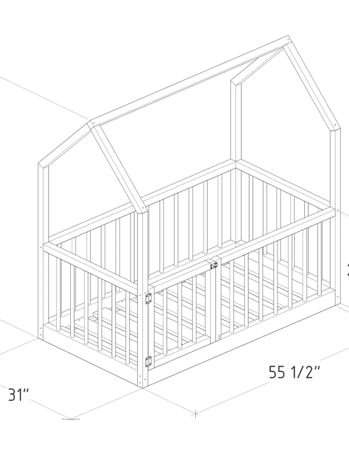 Montessori Floor Bed Plan, Crib Size, PDF, DIY
