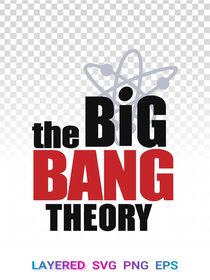 Big Bang Theory SVG PNG Logo, Sitcom TV Show Cricut Clipart