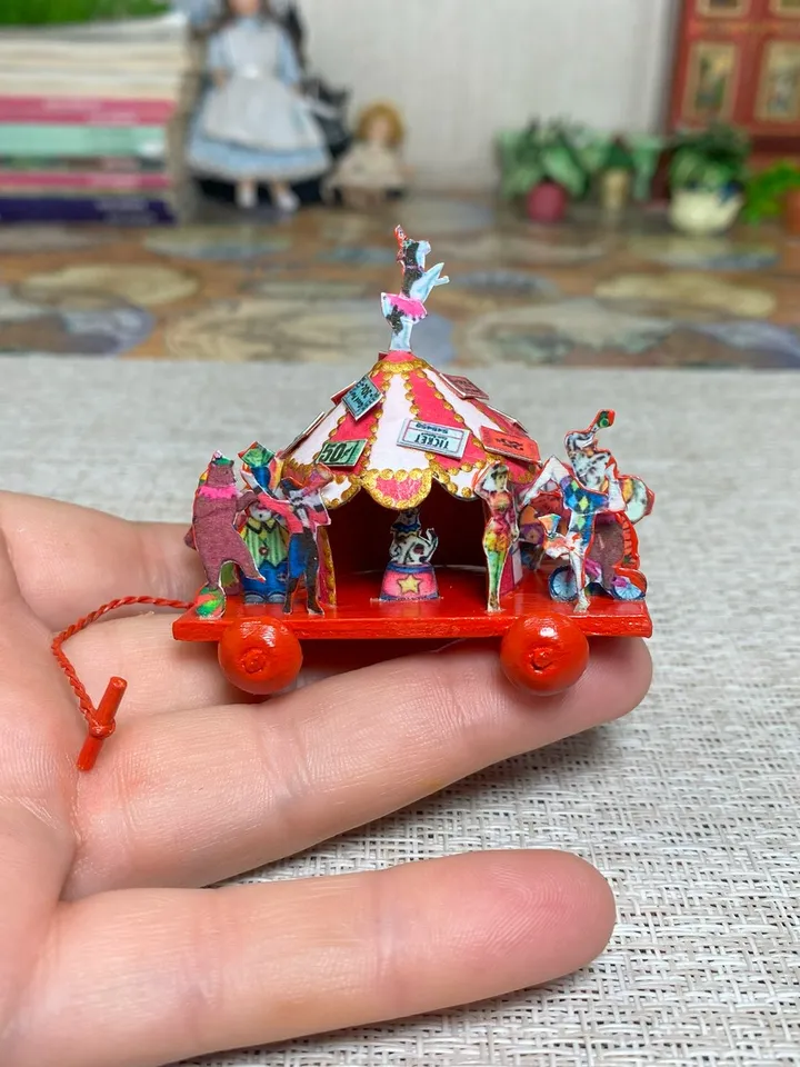 Tutorial. Puppet circus. 1:12.Dollhouse miniature.
