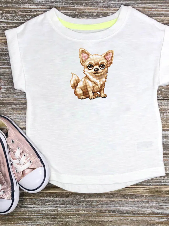 Chihuahua dog cross stitch pattern PDF download Small pet cross stitch chart for beginners, Cute dog pattern digital PDF Dog lover gift #K67