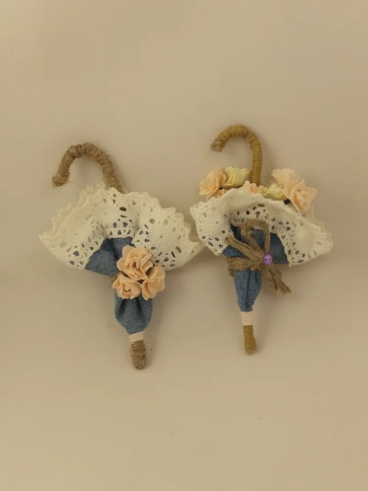 Set of 2 denim brooches handmade/jeans brooches on a pin/blue brooch/women's accessories/gift for her/ mother day gift