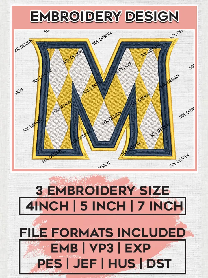 Murray State Racers Team Logo embroidery designs, NCAA Murray State Racers Logo Machine embroidery files, NCAA Team Logo embroidery designs, NCAA Game Day Machine embroidery designs, Digital Download
