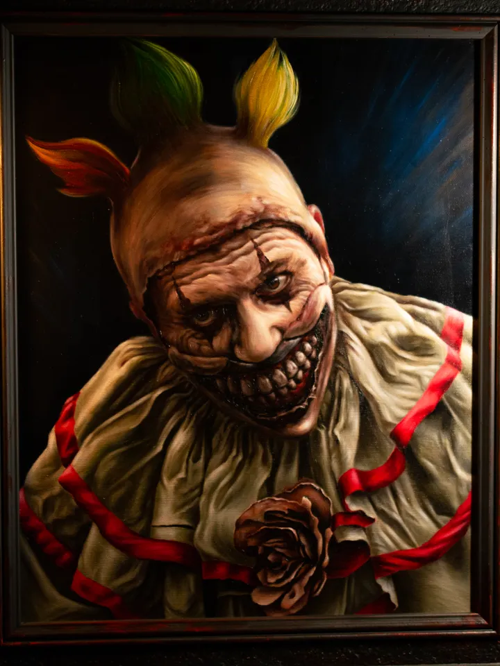 Original oil painting Twisty the Clown