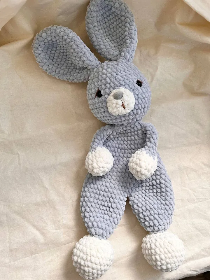 Crochet bunny lovie pattern Crochet rabbit cuddle toy tutorial amigurumi snuggle bunny pattern