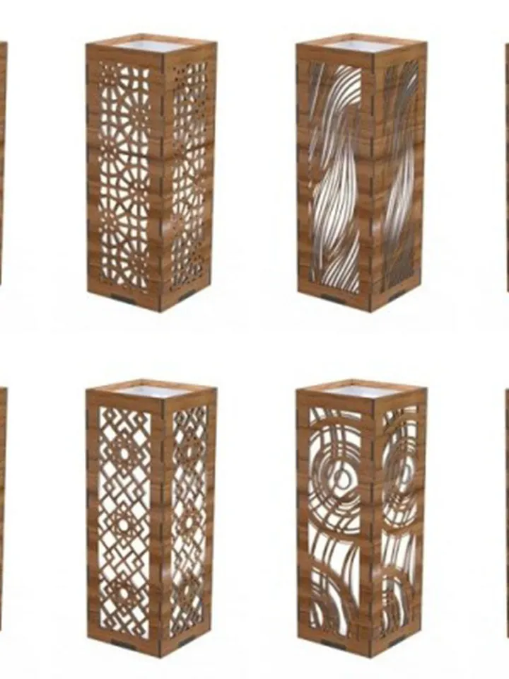 Digital Template Cnc Router Files Cnc Lamp Files for Wood Laser Cut Pattern
