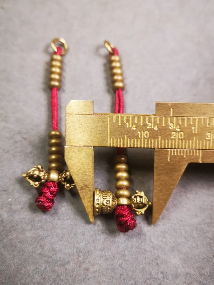 Gandhanra Handmade Tibetan Buddhist Mala Counters,Prayer Bead Counters,with Dorje and Vajra Pendant,Made of Brass