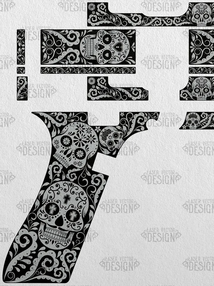 VECTOR DESIGN Glock 22 gen 5 Candy skulls