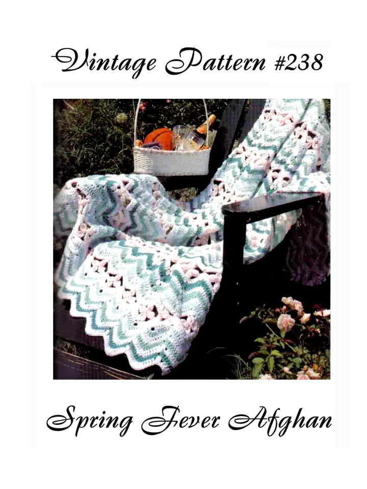 Spring Fever Afghan Vintage Crochet Pattern 238