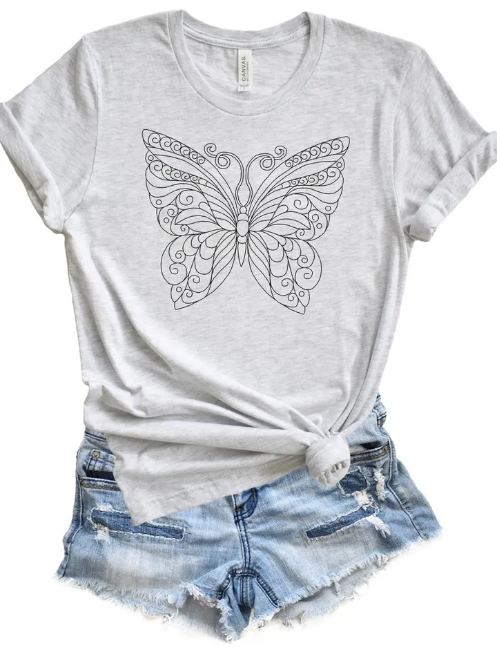 Mandala butterfly blackwork pattern PDF download Backstitch chart butterfly embroidery PDF, Butterfly ornament Blackwork embroidery #W28