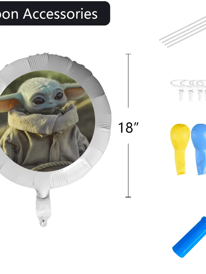 Baby Yoda Mandalorian Foil Balloon