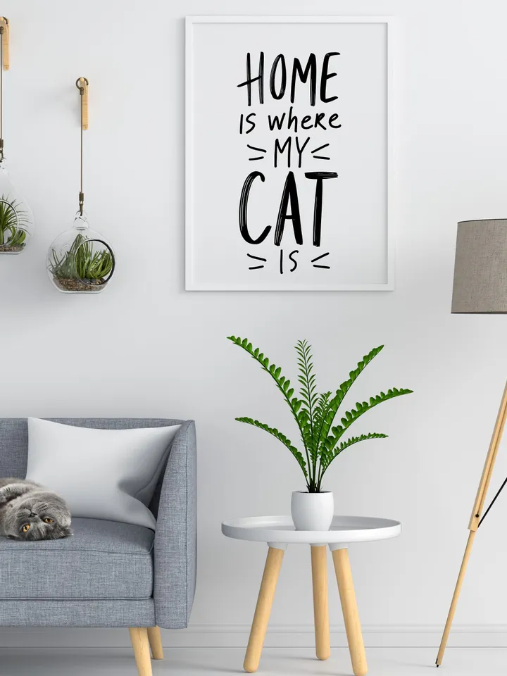 Cat Wall Art, Cat Wall Decor, Cute Cat Printable, Cat Lovers, Cat Mom, Wall Home Decor, Cat Decor, Pets, Cute Digital Art Download, Modern