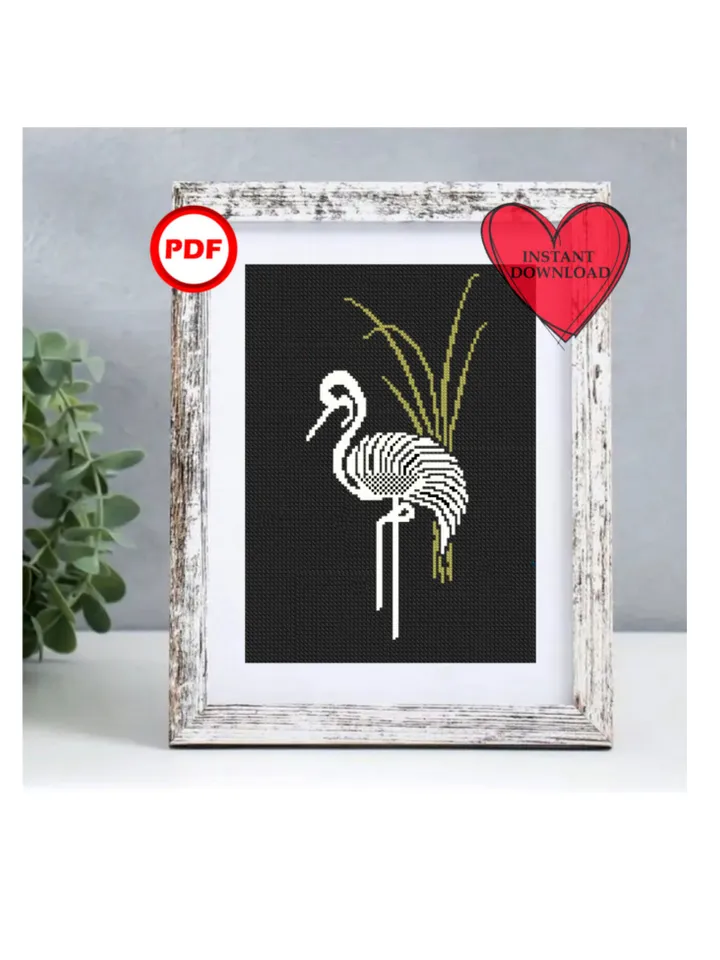 Flamingo cross stitch pattern