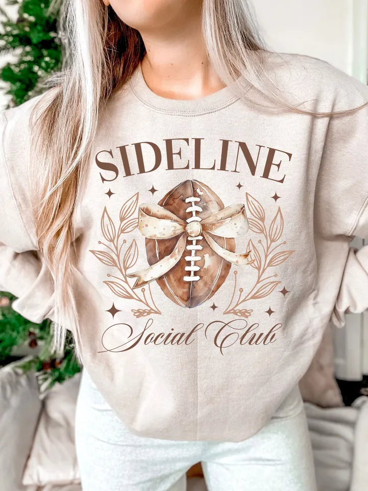 Sideline Social Club, Touchdown Season Coquette Png, Coquette Football png, Football Mom png, Football and Bows png, Football Mama png