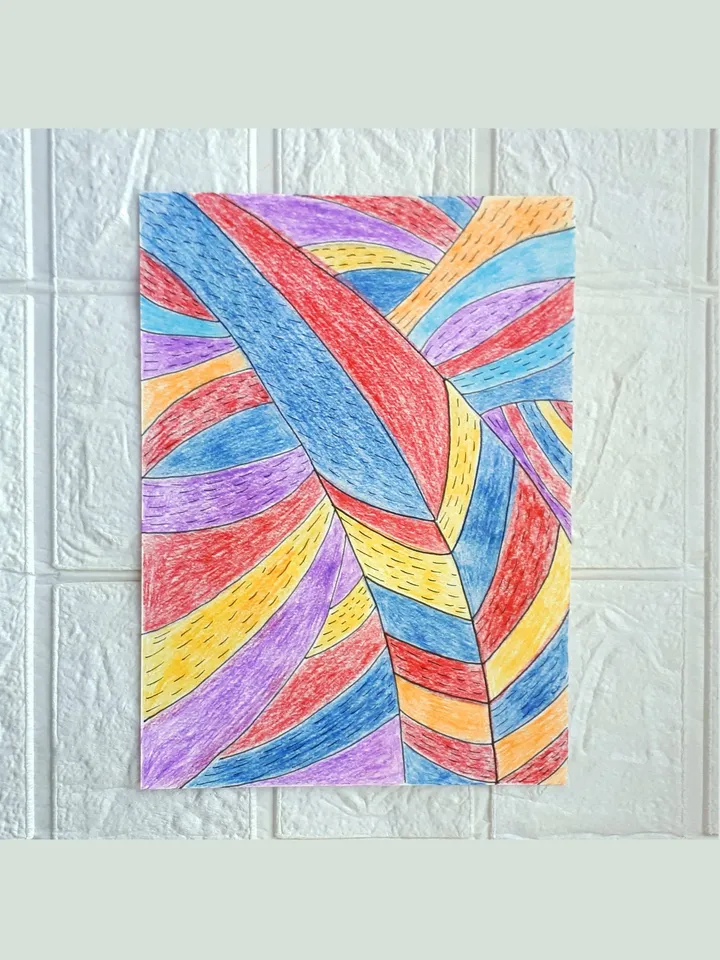 Abstraction #2126, Abstract Pencil Drawing Modern Art Contemporary