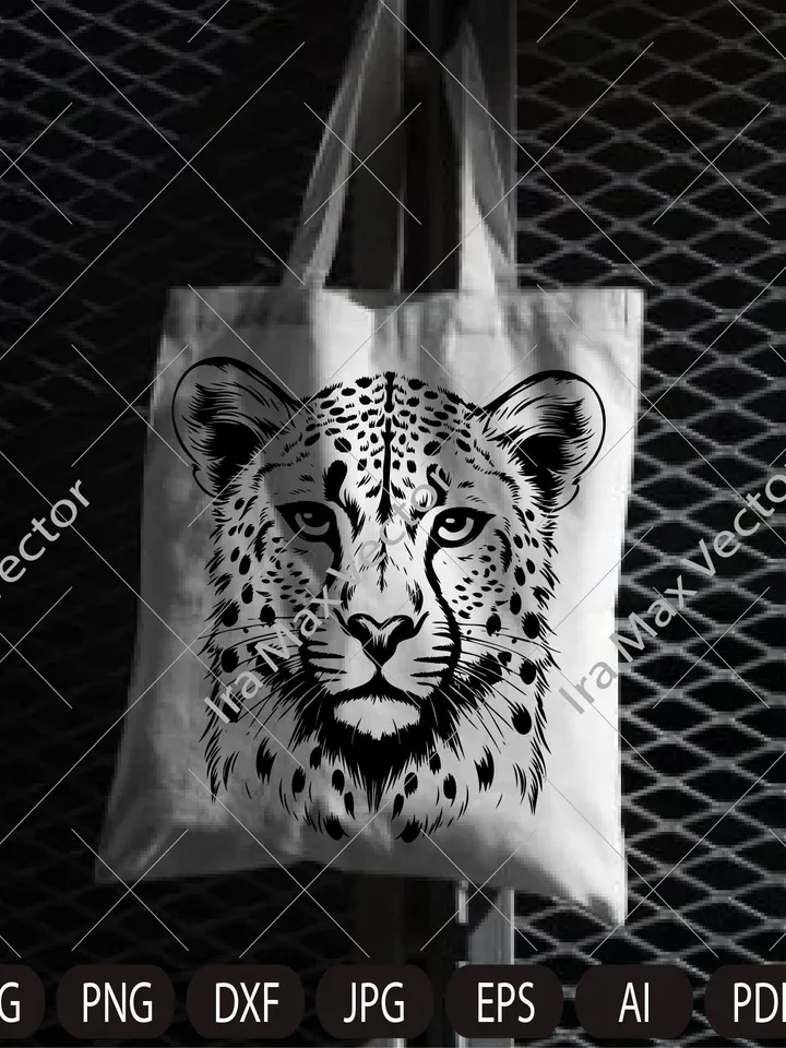 Cheetah Svg, Cheetah Clipart, Cheetah Png, Cheetah Head, Cheetah Cut Files , Cheetah Silhouette, Animals Silhouette