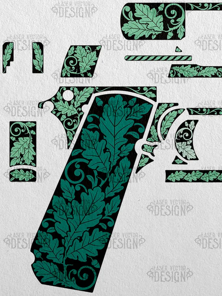 VECTOR DESIGN SIG Sauer 1911 Fastback 4 in Carry Oak leaves