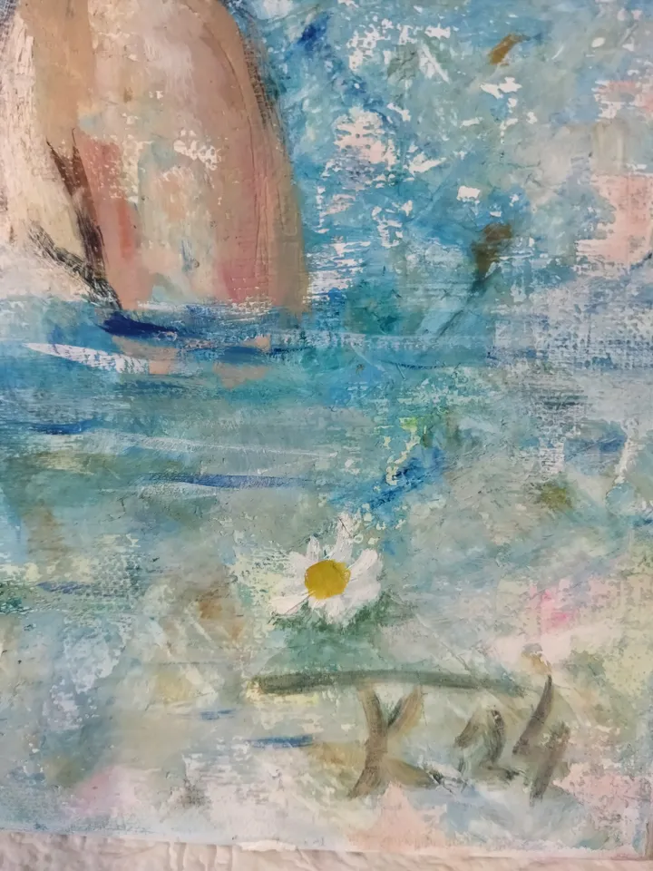 Oil painting on canvas Marine 40x40 cm