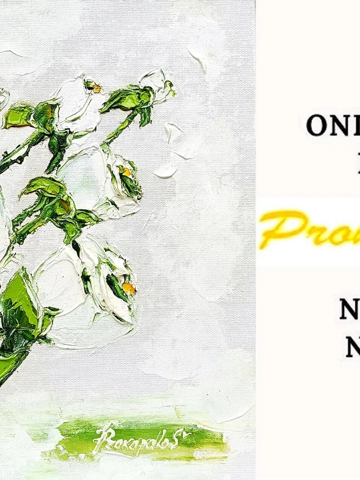 Roses Painting Floral Original Art Impasto Oil Painting Flowers Rose Artwork by ArtProkopaloSv