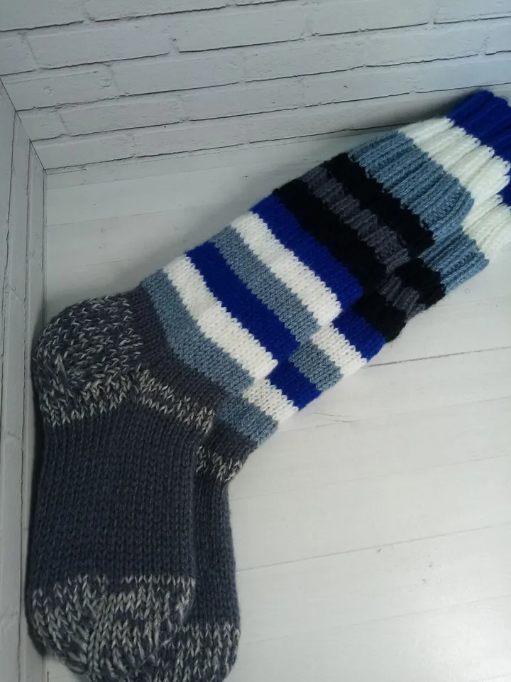 Warming Knee Socks Knitted Handmade