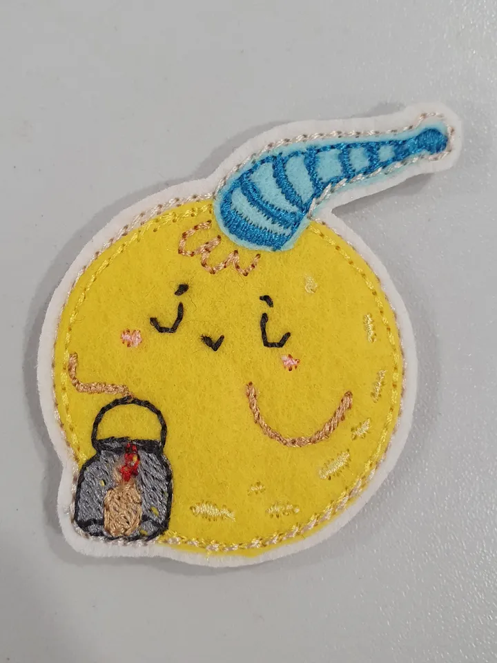 ITH Moon Felties Embroidery Design Set, Mini Celestial Applique Collection for Crafts, 4x4 Hoop DIY Project File