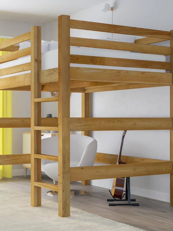 DIY PDF Queen Loft Bed Plans for Adults, Teens, Kids - Queen Loft Bed Frame Tutorial & Easy Build Guide