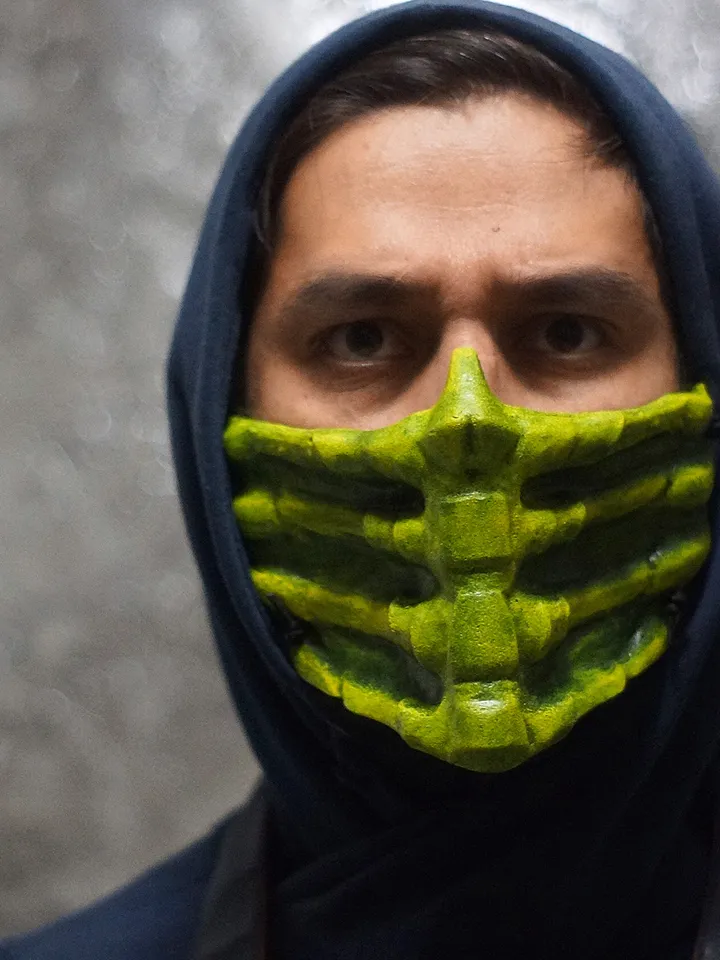 Scorpion Mask Skull from Mortal Kombat Mortal Kombat Scorpion mask