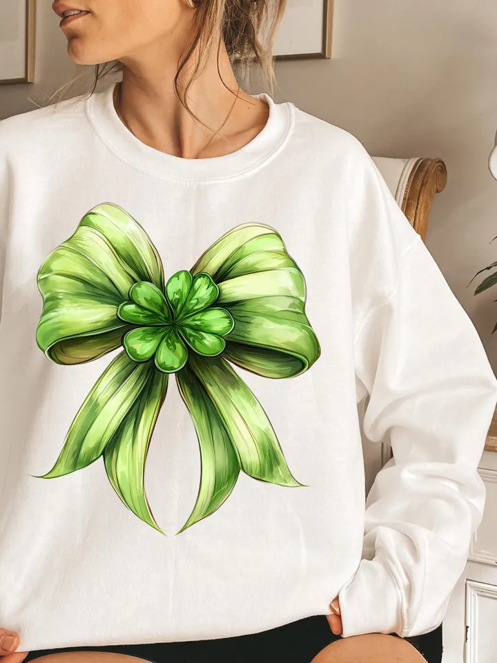 St. Patrick’s Day Bow png, St Patricks Coquette PNG, Green Coquette PNG, 4 leaf clover png, St Patrick's Day png, Irish png, Shamrock png