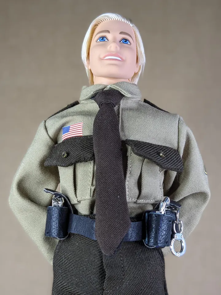 Miniature cosplay Sheriff costume for 1/6 scale fashion dolls