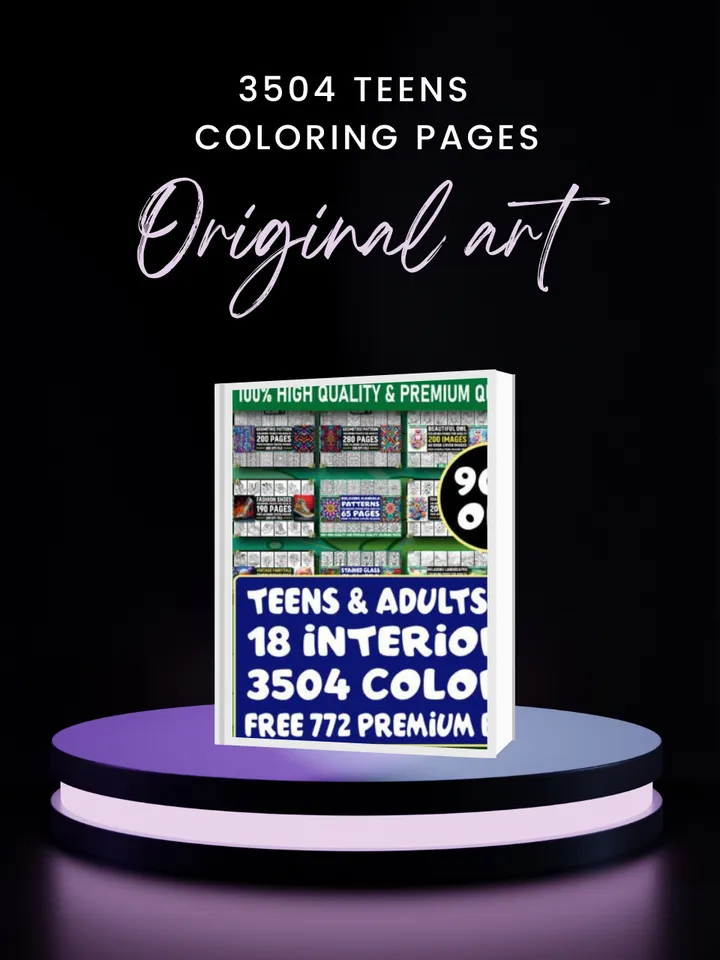 3504+ Coloring Book Pages Bundles For Teens & Adults