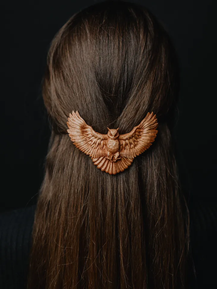 Owl hair barrette