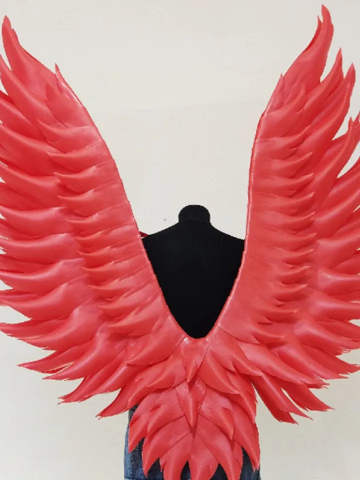 Red angel wings adult, angel wings costume, wings cosplay, Lucifer wings Large red angel wings, red wings party