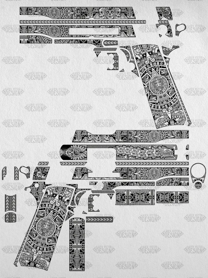 VECTOR DESIGN Colt Competition Series 70, 38 Super Aztec calendar