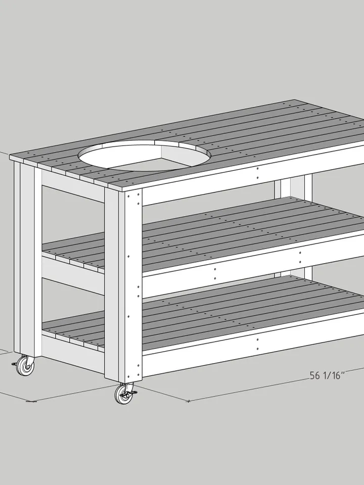 DIY Big Green Egg Table Plans, PDF