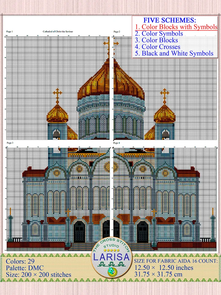 Cathedral Of Christ The Saviour Cross Stitch Pattern