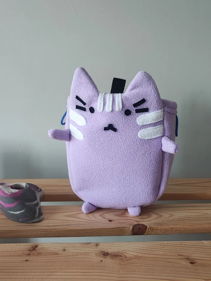 Chalk bag Сat purple for rock climbing
