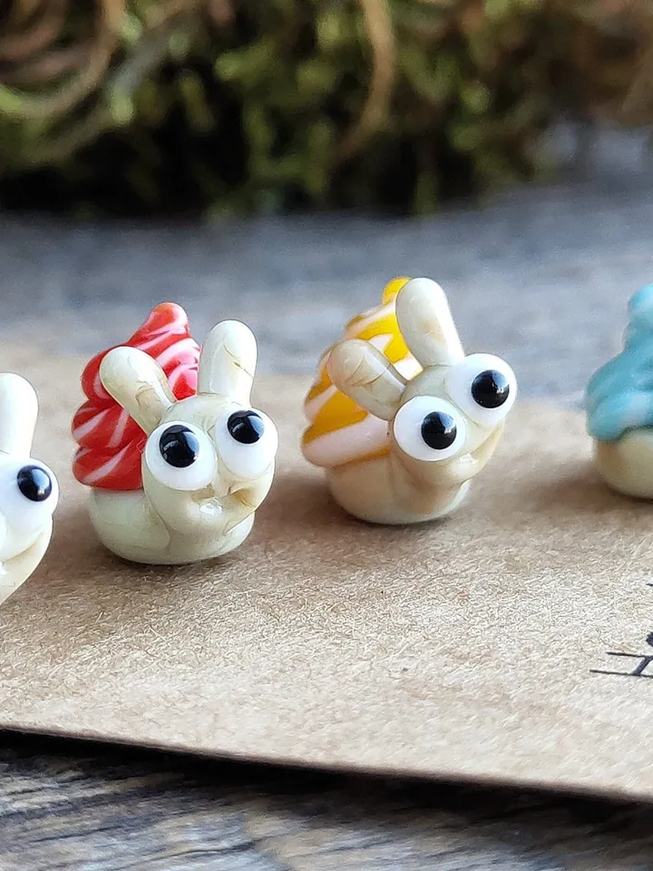 MINIATURE ANIMALS Snail figurine aquarium decoration Glass figurines