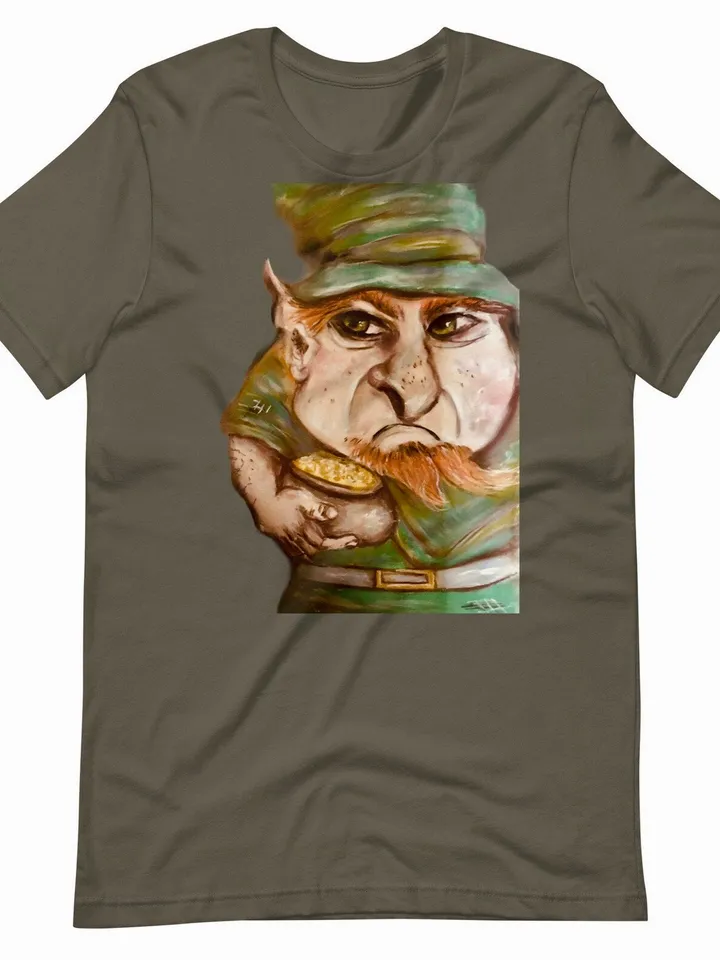 Leprechaun Unisex good luck t-shirt made from my original pastel painting,humorous shirts,designer shirts,unique gifts
