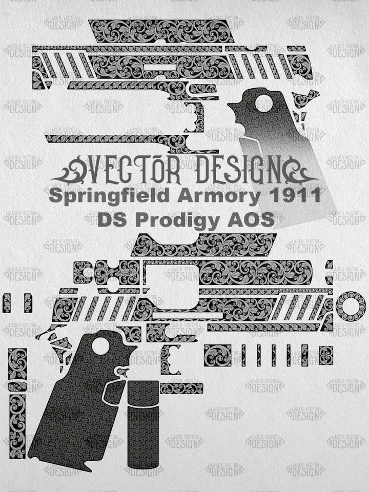 VECTOR DESIGN Springfield Armory 1911 DS Prodigy AOS Scrollwork 2