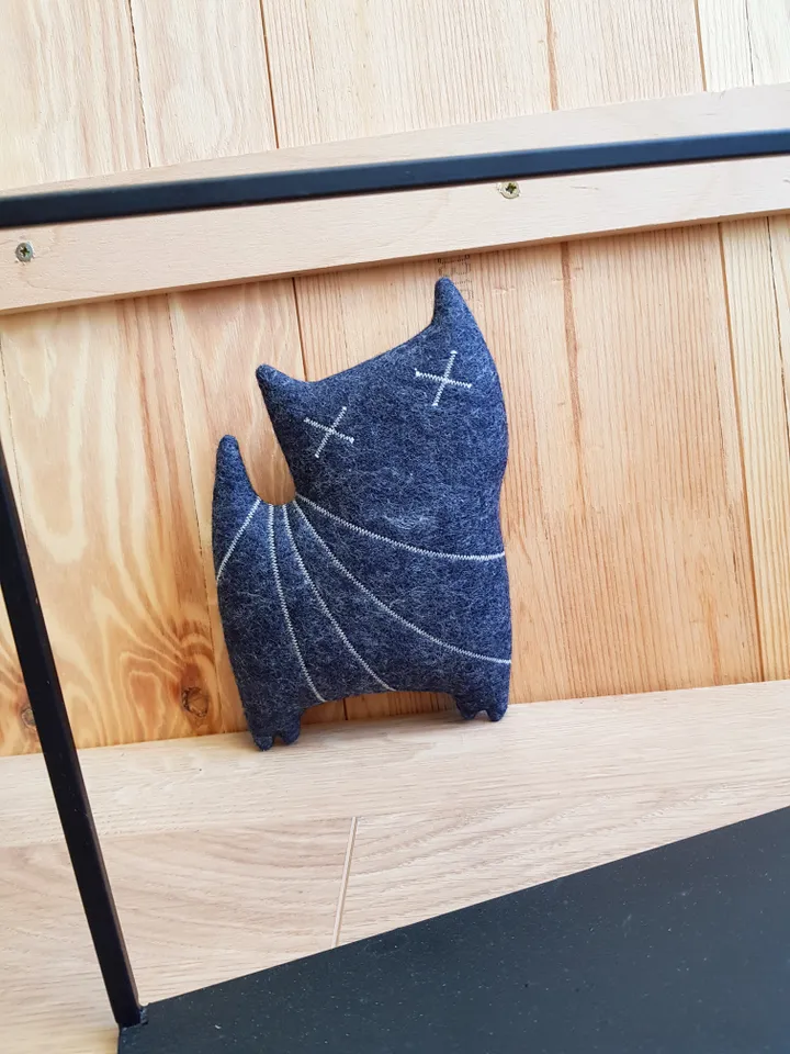Black Cat pattern Pdf for sewing halloween doll Zombie of felt, stuffed animal diy