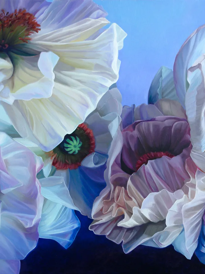 Purple extravaganza oil painting Poppies