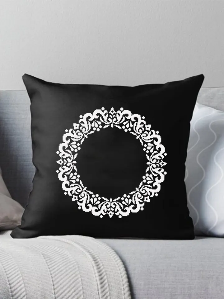 Monogram mandala cross stitch pattern PDF download Round frame cross stitch chart, Mandala wreath pattern digital PDF for beginner #Y11