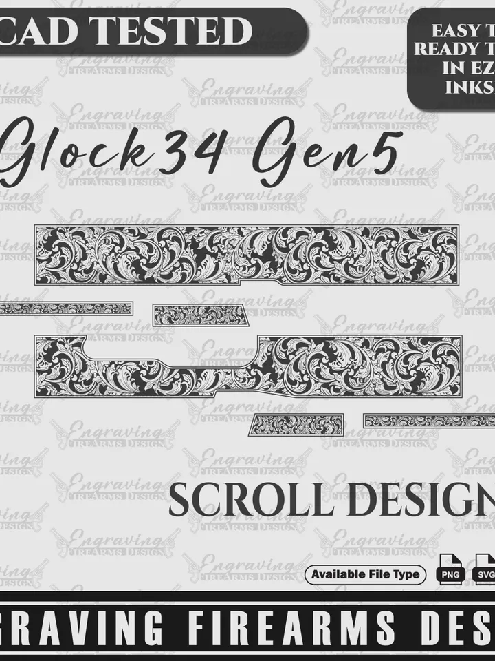 Engraving Firearms Design Glock34 Gen5 Scroll Design