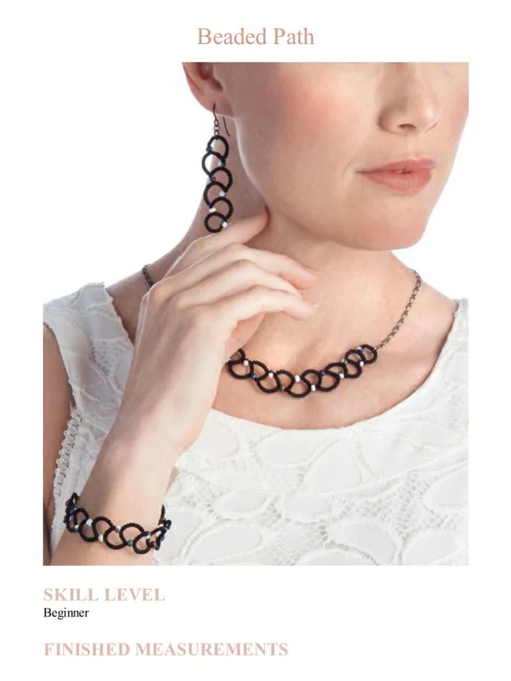 Woven jewelry with beads and beads