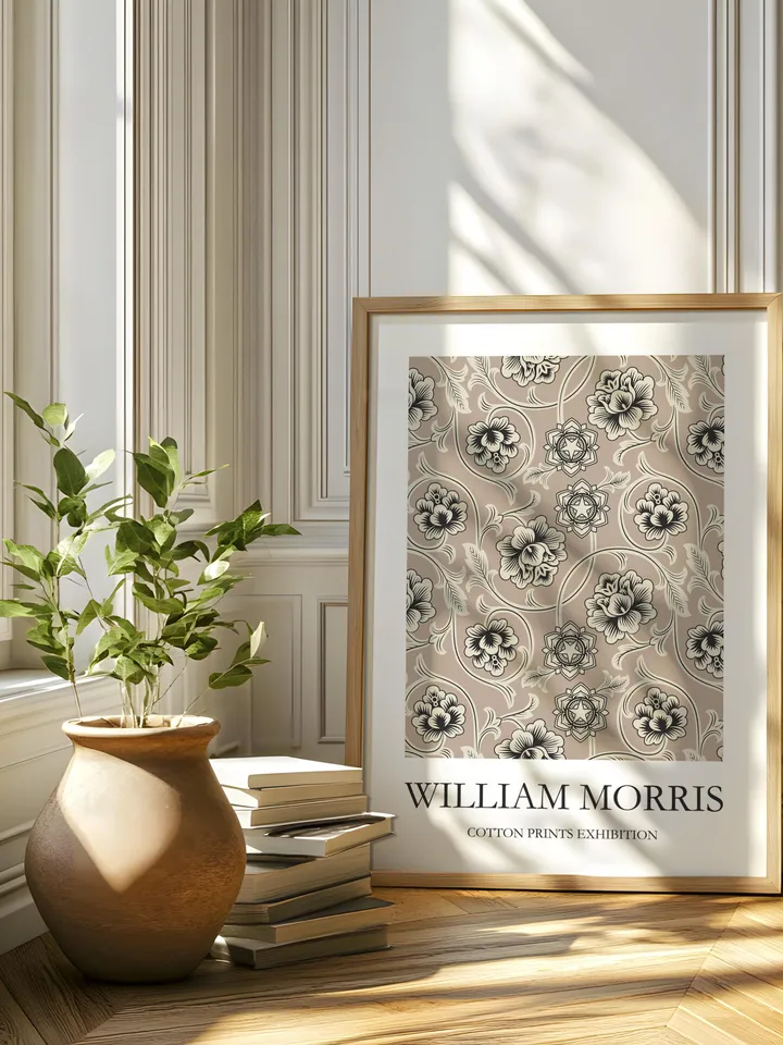 William Morris Wall Art Print Vintage Textile Poster Museum Inspired Design Home Decor Interior Pattern Digital Download Gift Classic Art