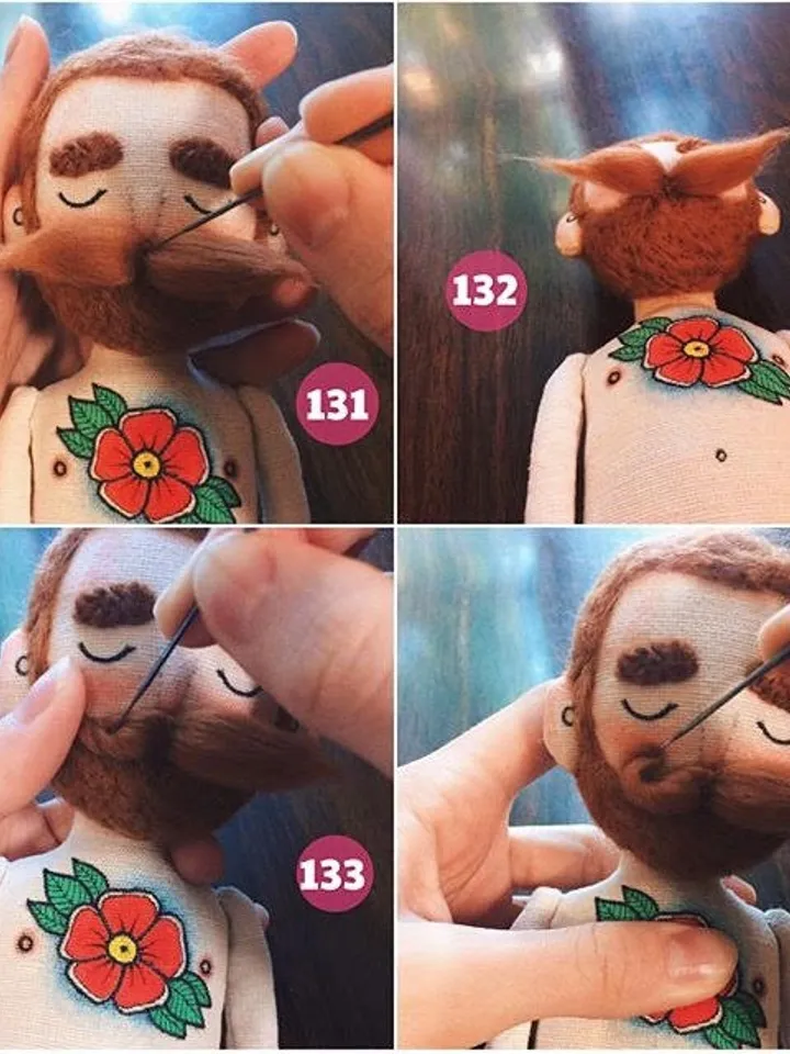 How To Make textile doll simple Bearded man Eng PDF