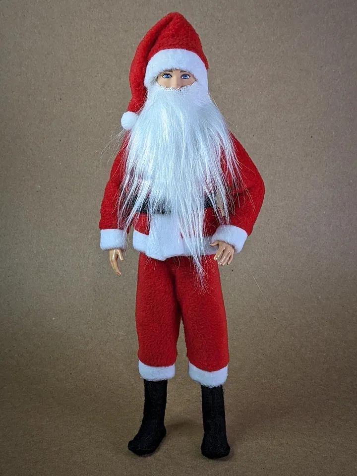 Cosplay Christmas Santa Claus costume for 12 inch fashion male dolls