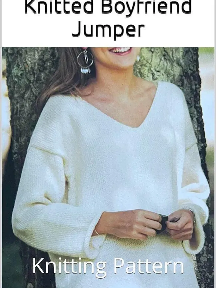 Sweater knitting pattern women classic jumper pullover knitting pattern pdf instant download