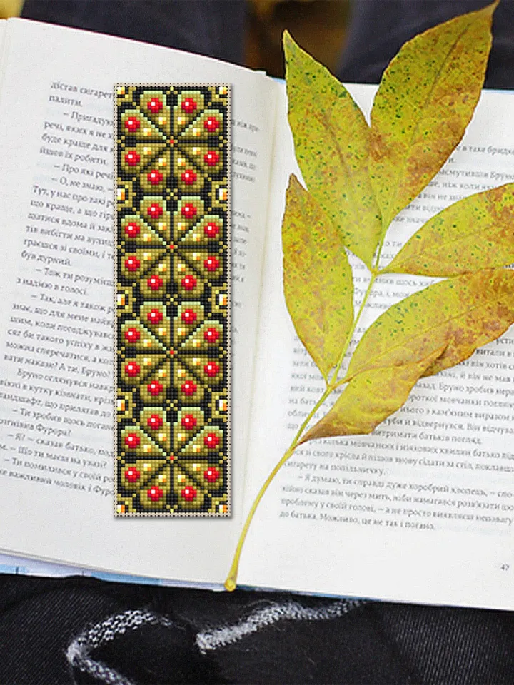 Floral Bookmark cross stitch pattern PDF download Floral ornament cross stitch, Handmade bookmark pattern digital PDF, Book lover gift #B135