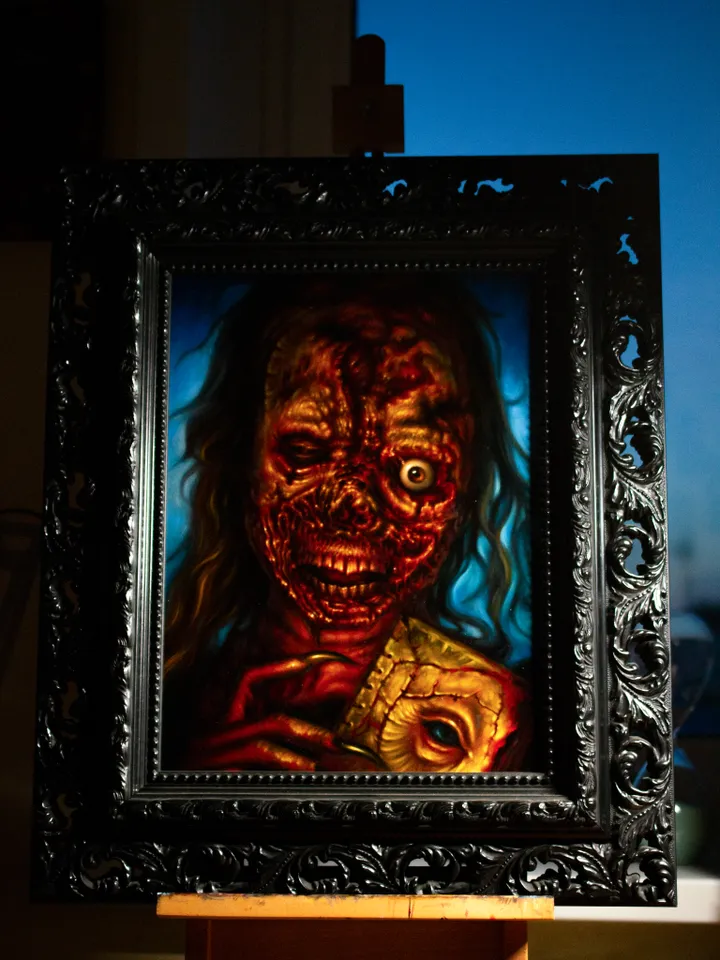 Original oil painting Cinderella curse
